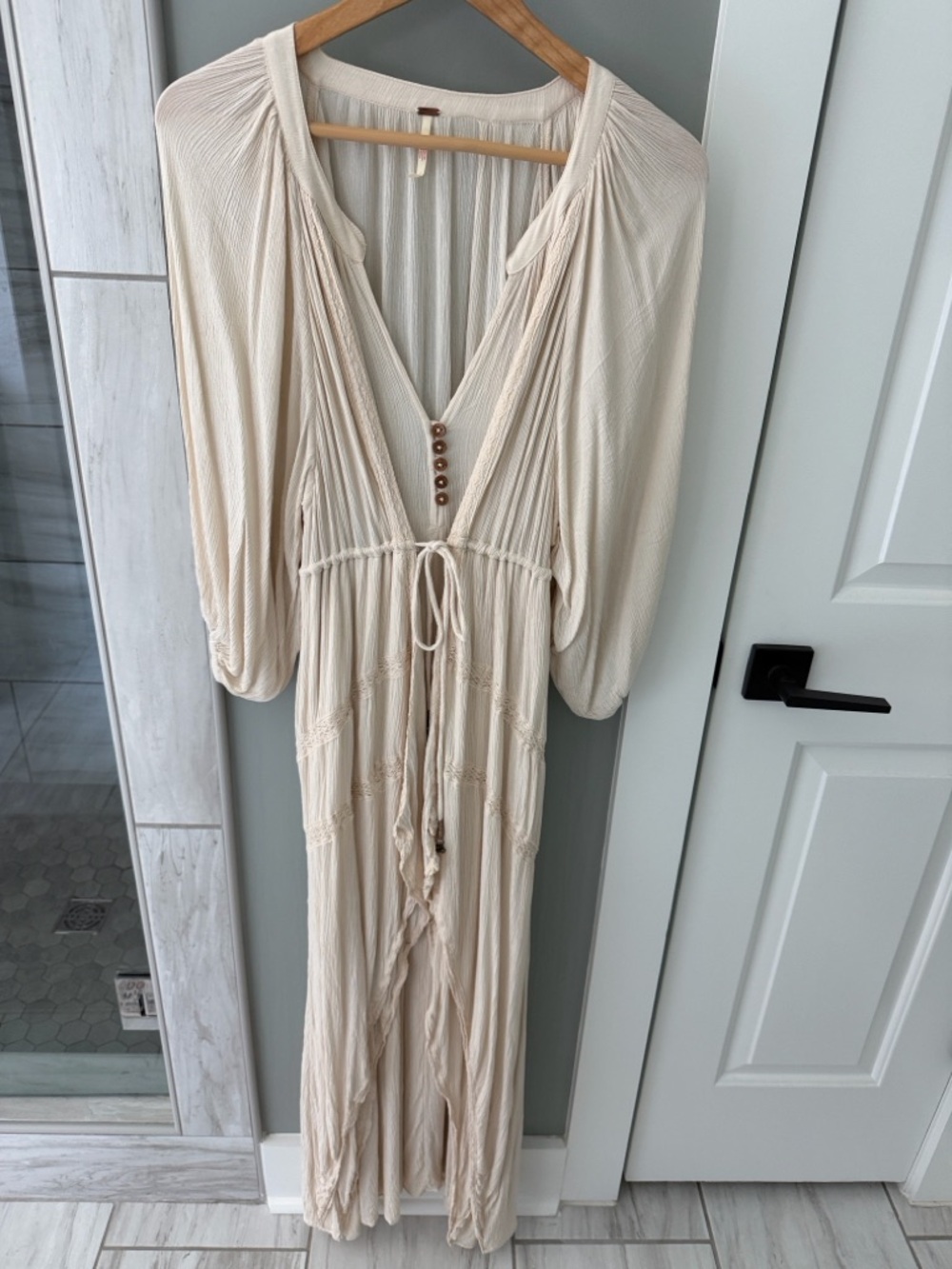 Free People Plenty of Love Maxi Dress in Cream